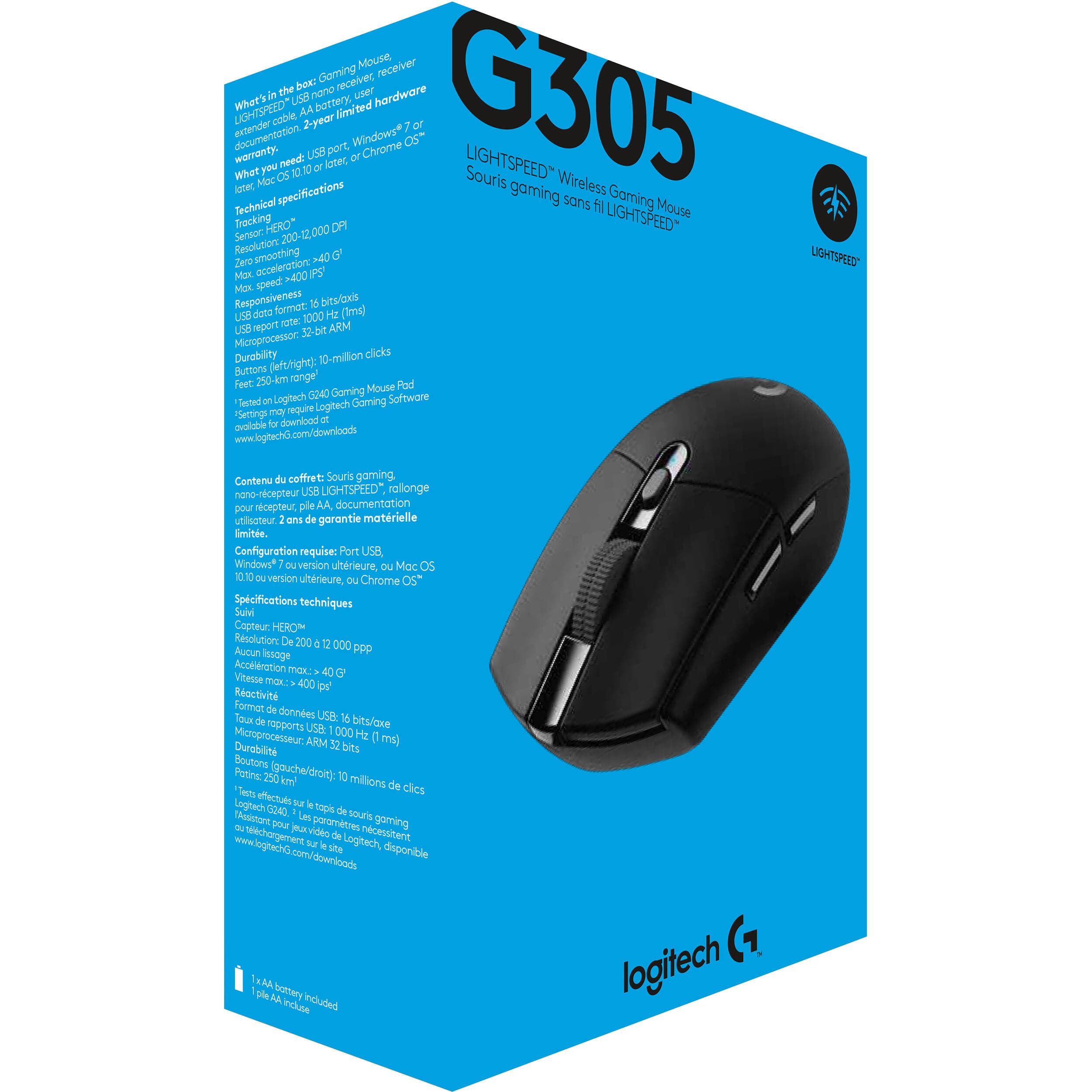 G305 Lightspeed WrlssMouse Blk view 20