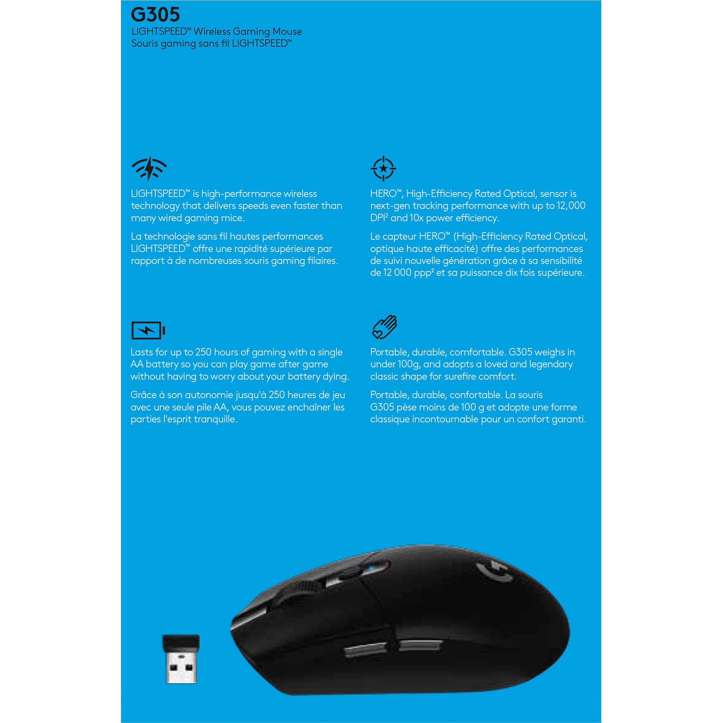 G305 Lightspeed WrlssMouse Blk view 21