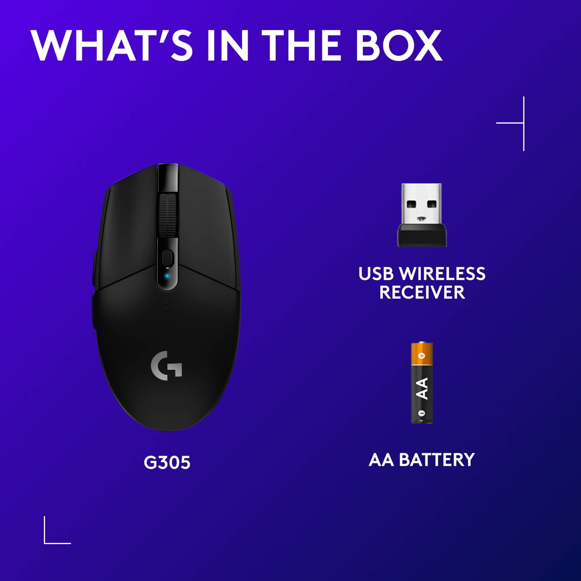 G305 WIRELESS GAMING MOUSE (BLACK) view 9