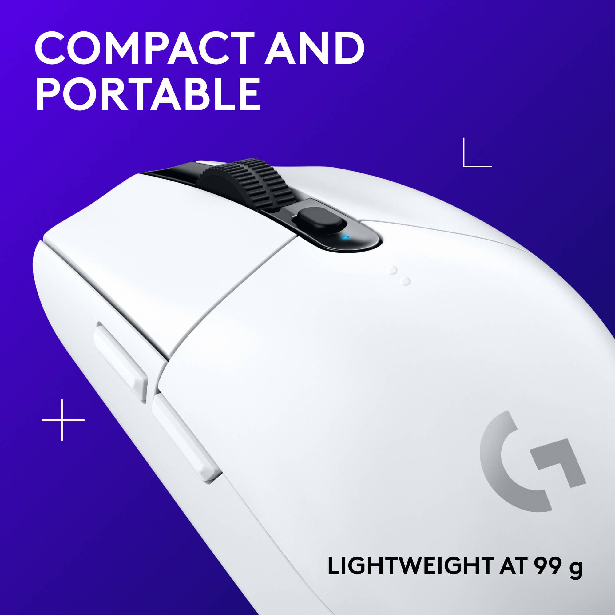 G305 Lightspeed WrlssMouse Wht view 7