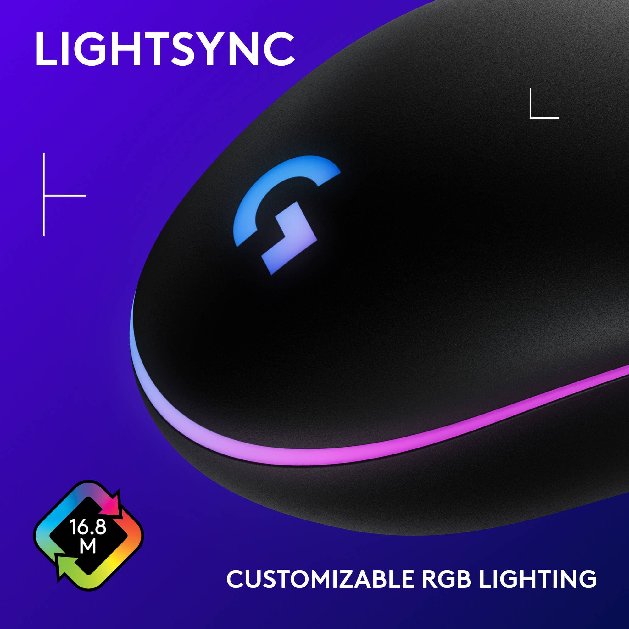 G203 LIGHTSYNC Gmng Mouse Blk view 4