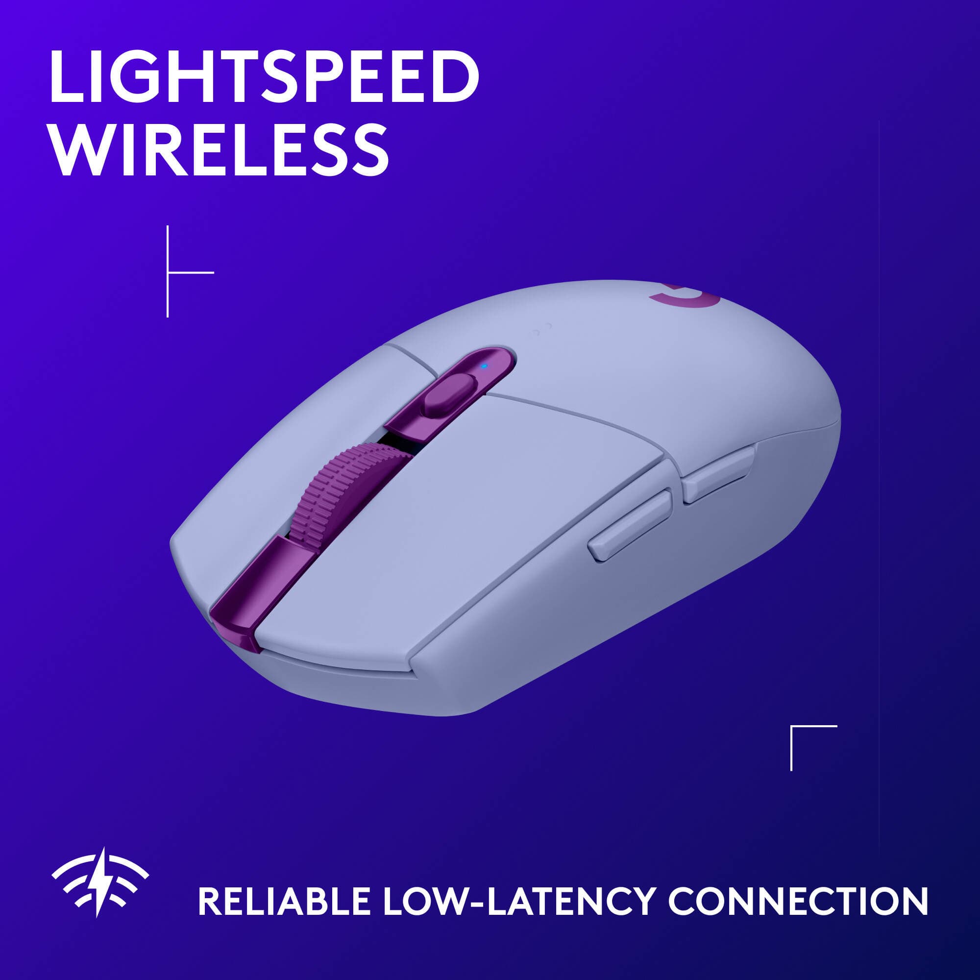 LA G305 LIGHTSPEED WLS GAMING MSE LILAC view 3