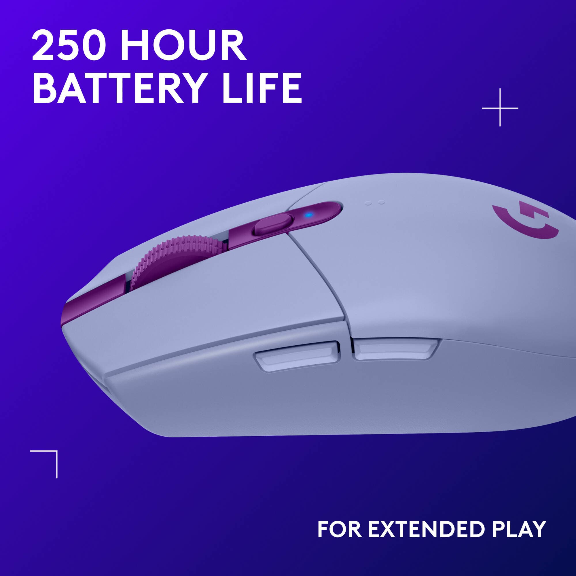 LA G305 LIGHTSPEED WLS GAMING MSE LILAC view 4