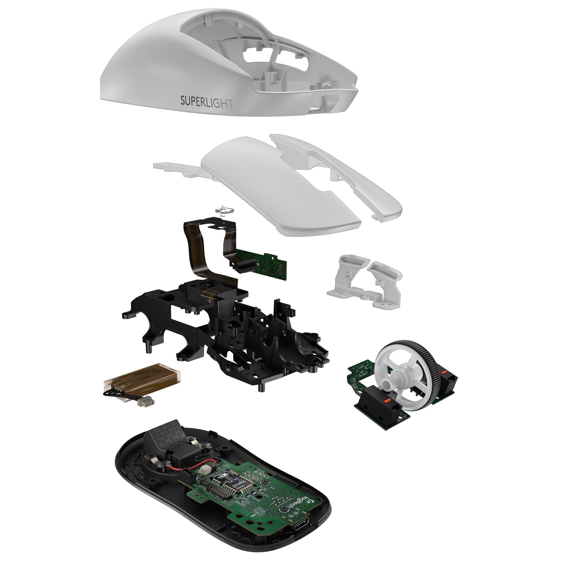 Logi G ProX Game Mouse Wht view 20