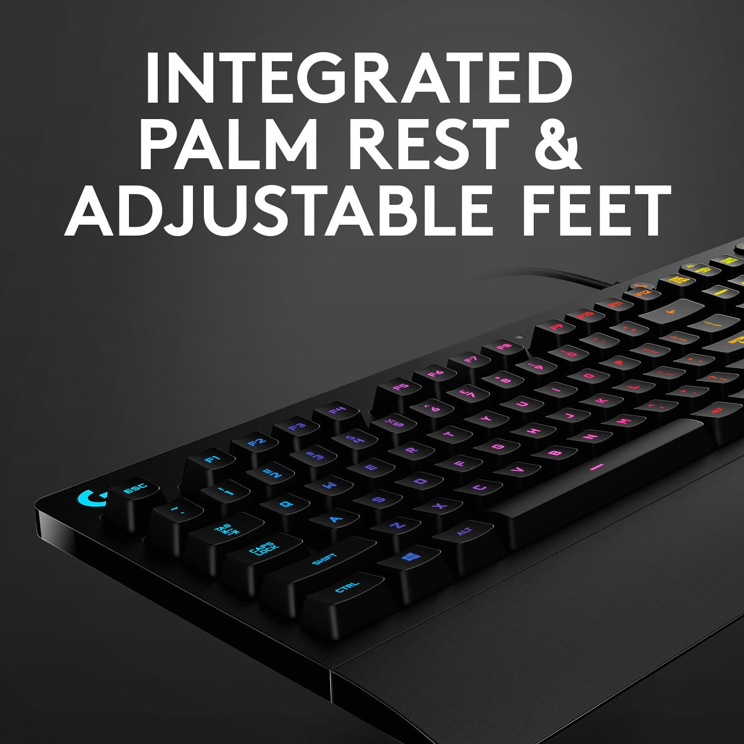 Logitech G213 Prodigy wired gaming keyboard with RGB backlighting and full-size layout