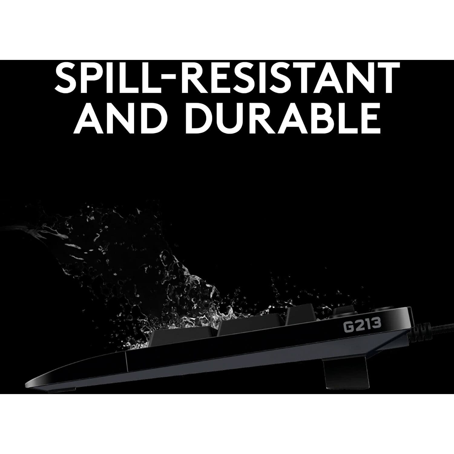 Logitech G213 Prodigy wired gaming keyboard with RGB backlighting and full-size layout