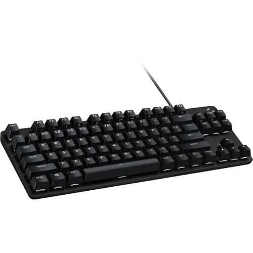 Logitech G413 SE tenkeyless wired gaming keyboard with white backlighting and aluminum top case