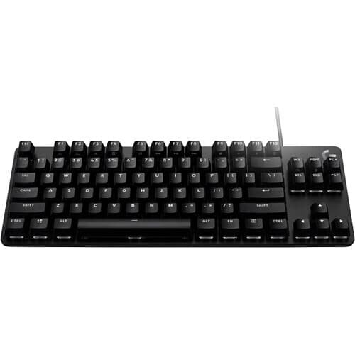Logitech G413 SE tenkeyless wired gaming keyboard with white backlighting and aluminum top case
