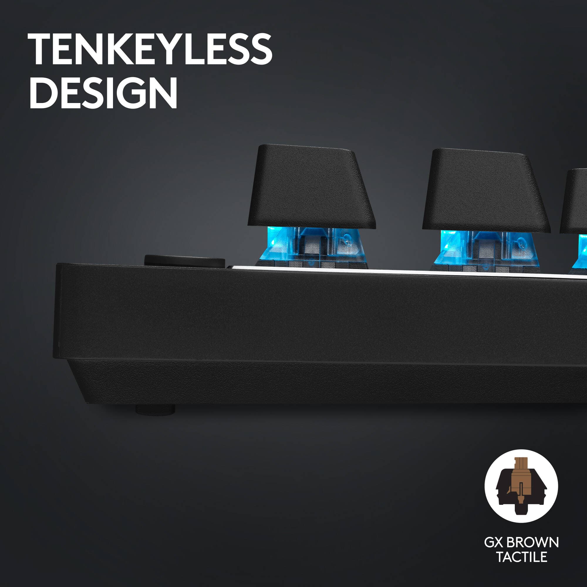 Logi G ProX Wireless KB  Blk view 4