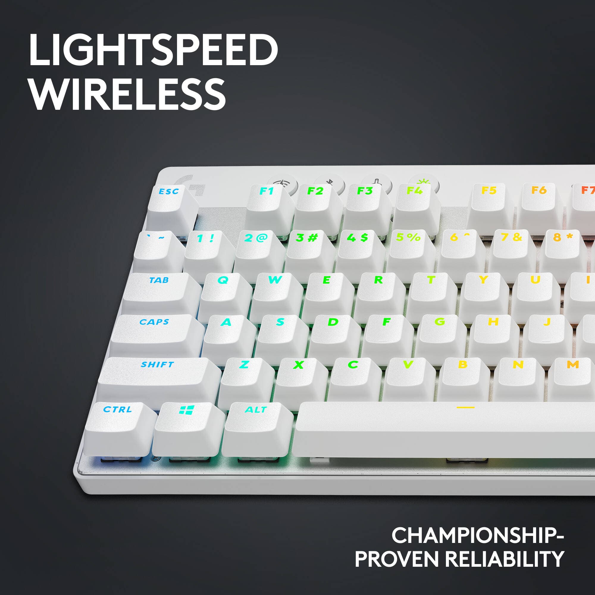 Logitech G PRO X TKL LIGHTSPEED white wireless gaming keyboard with tactile switches