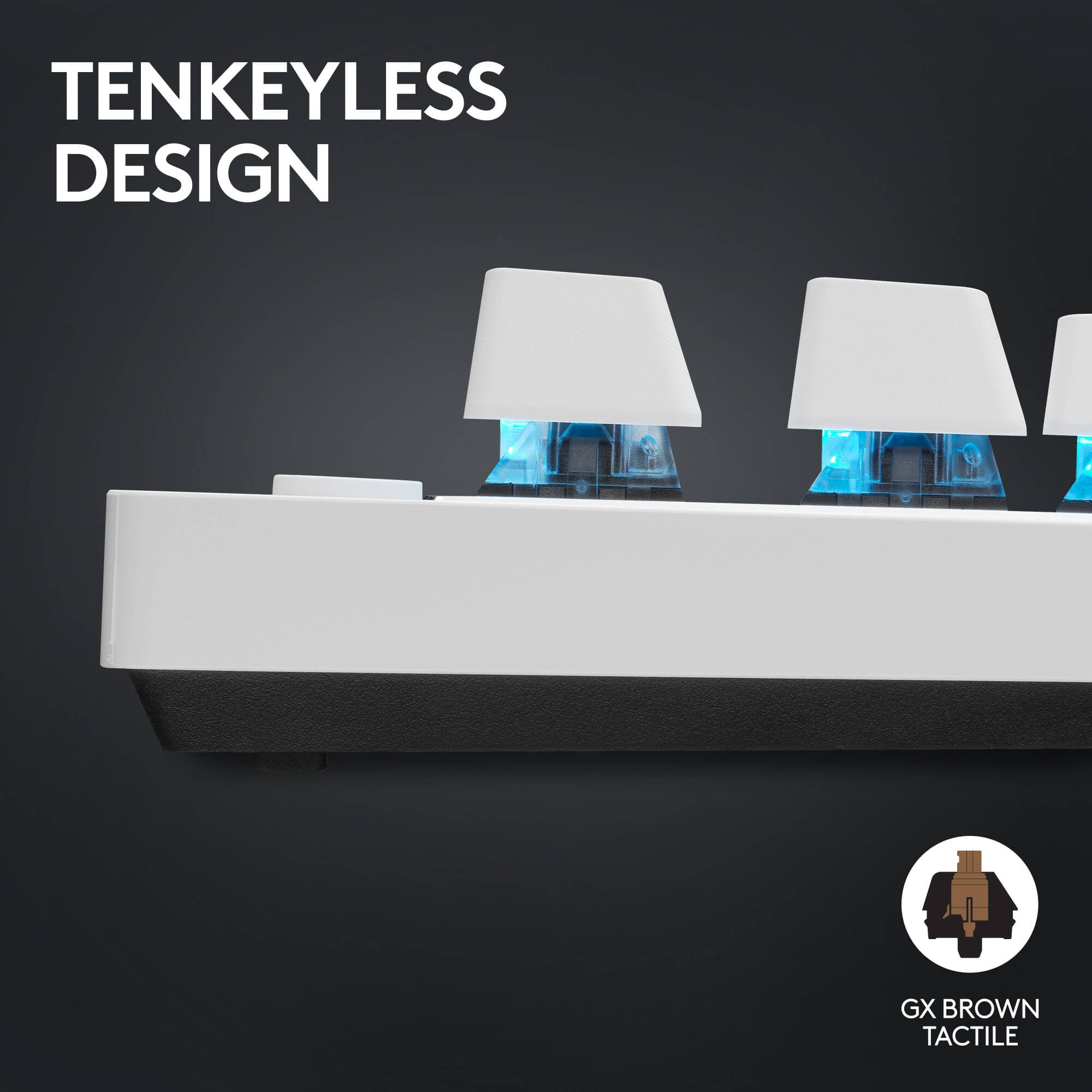 Logitech G PRO X TKL LIGHTSPEED white wireless gaming keyboard with tactile switches