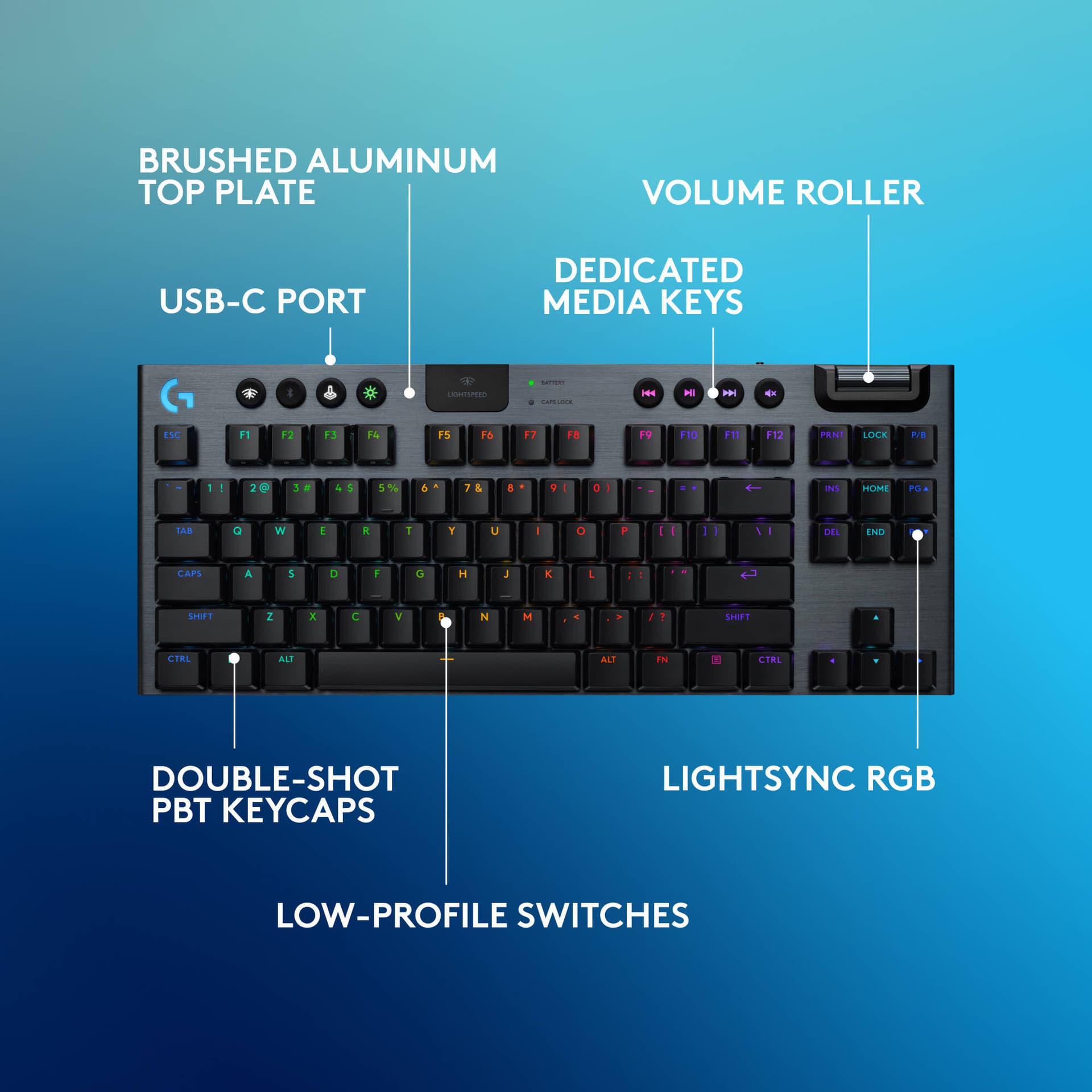 Logitech G915 X LIGHTSPEED TKL Clicky wireless tenkeyless keyboard