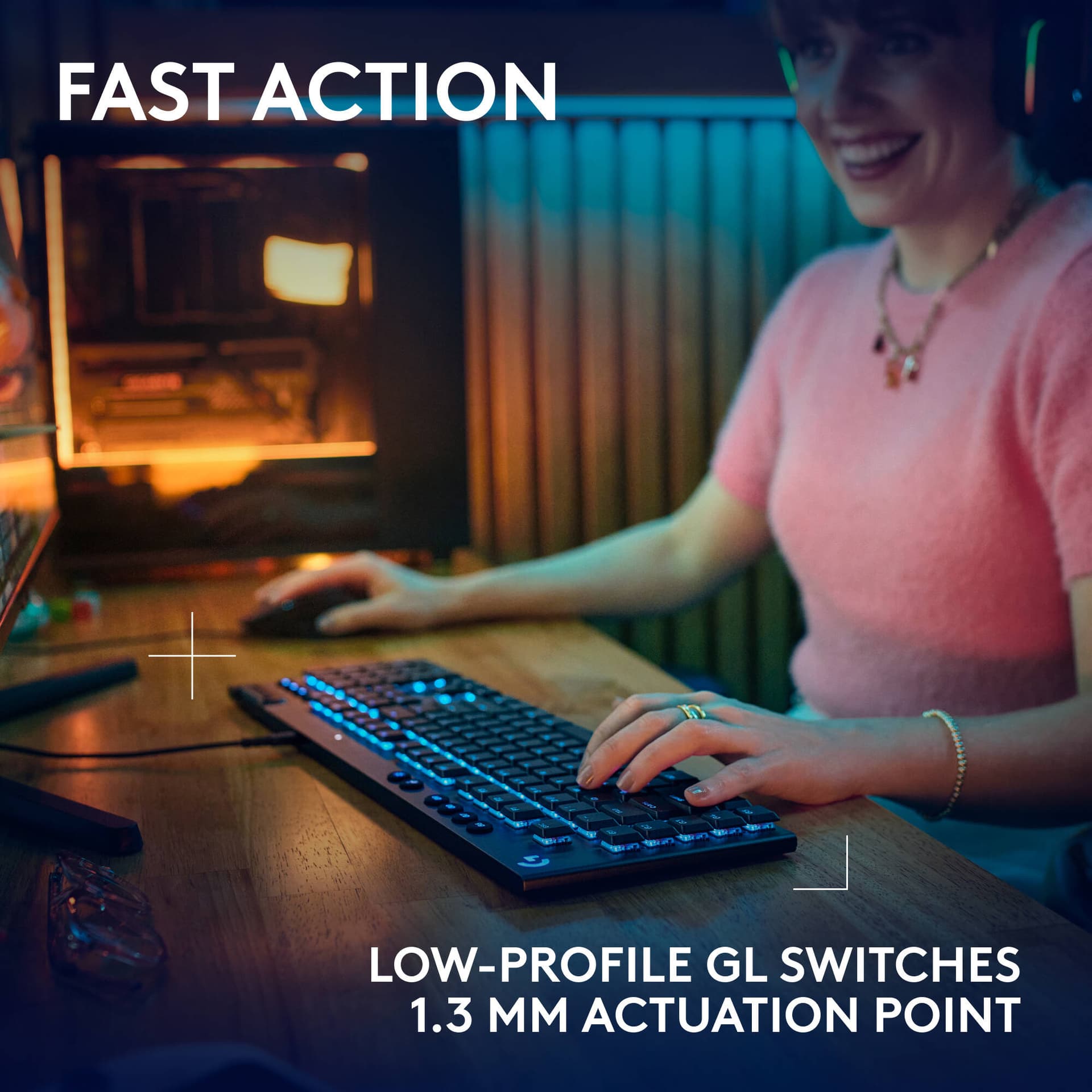 Logitech G915 X Tactile wireless low-profile mechanical keyboard for Mac