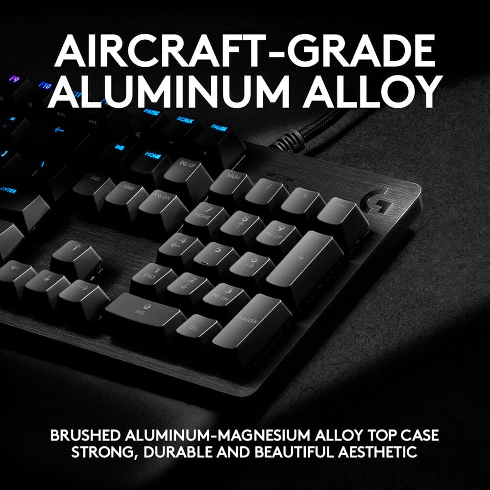 Logitech G513 Carbon mechanical gaming keyboard with LIGHTSYNC RGB and aluminum top case