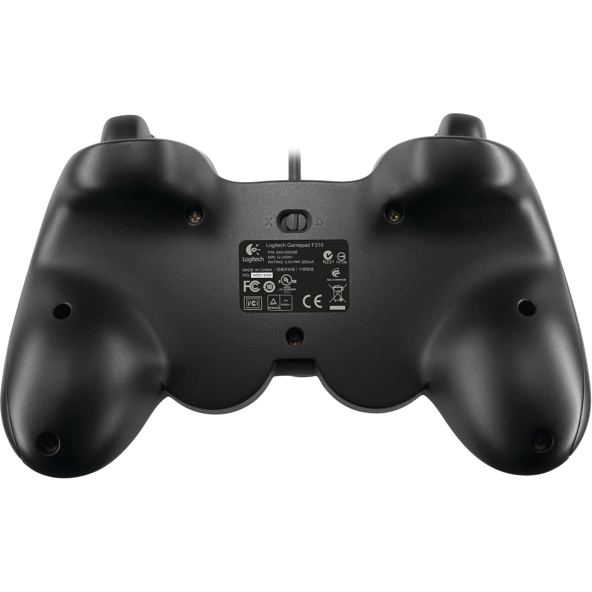 Logitech Gamepad F310 wired PC controller with dual analog sticks and D-pad