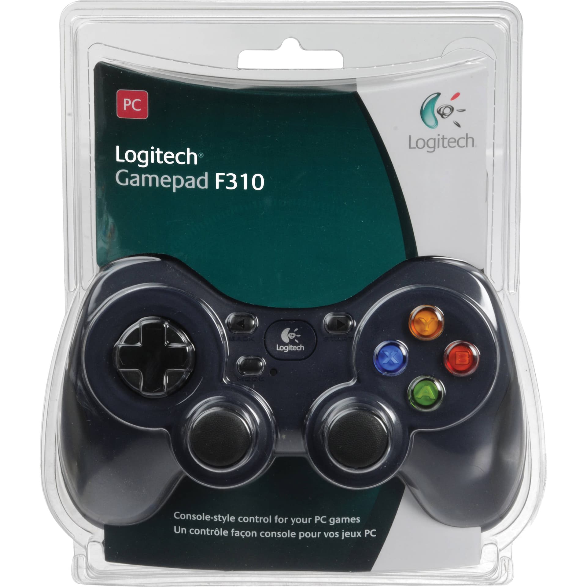 Logitech Gamepad F310 wired PC controller with dual analog sticks and D-pad