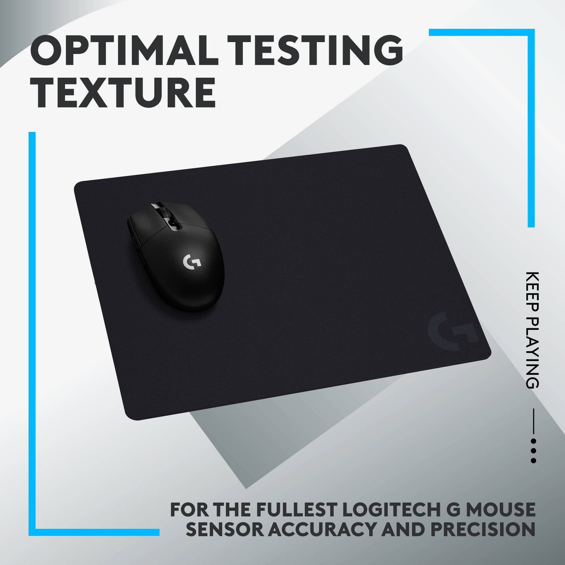 Logitech G440 hard gaming mouse pad 11.02 by 13.39 inches black hard surface rubber base