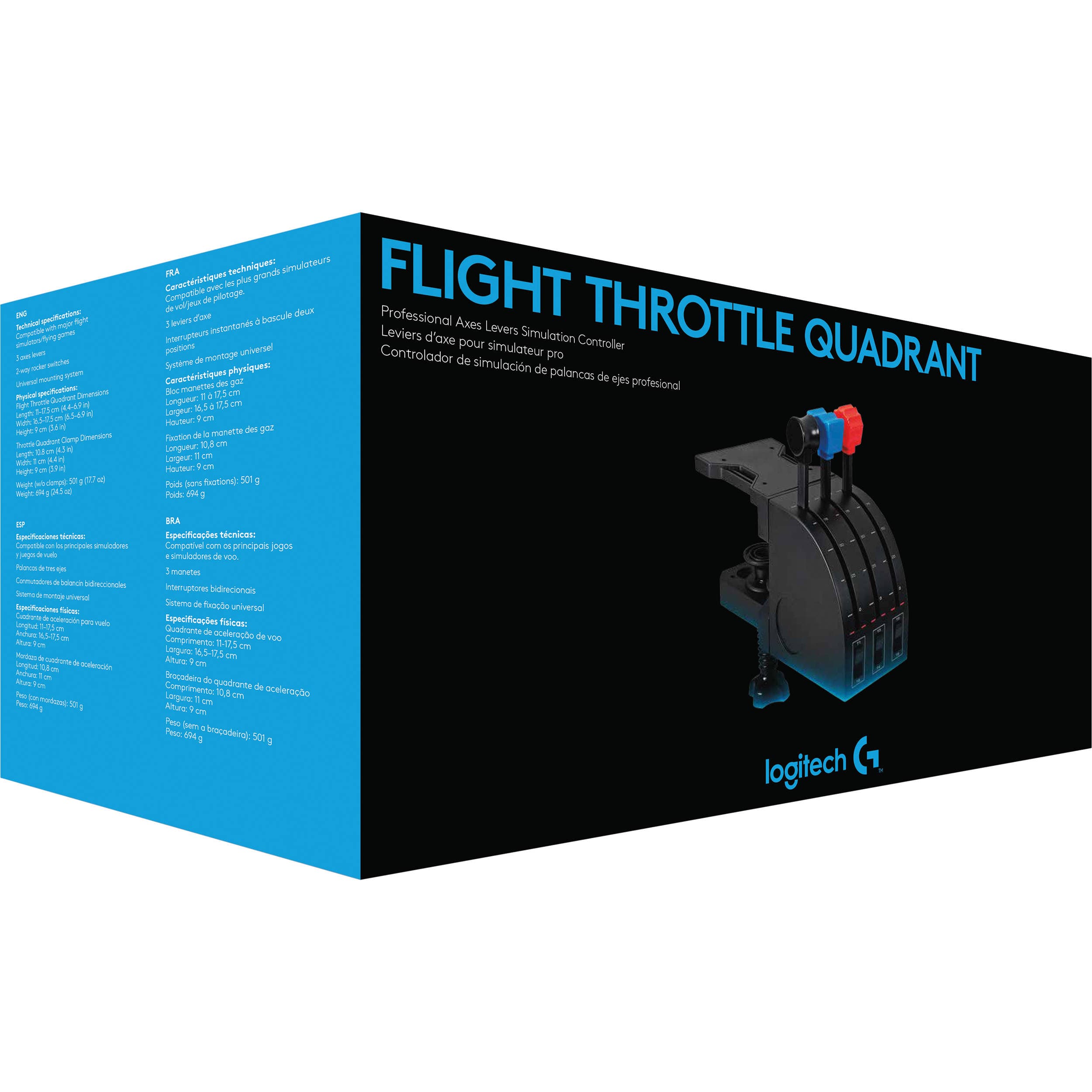 Logitech PC Pro Flight Throttle Quadrant for PC flight simulator cockpit control