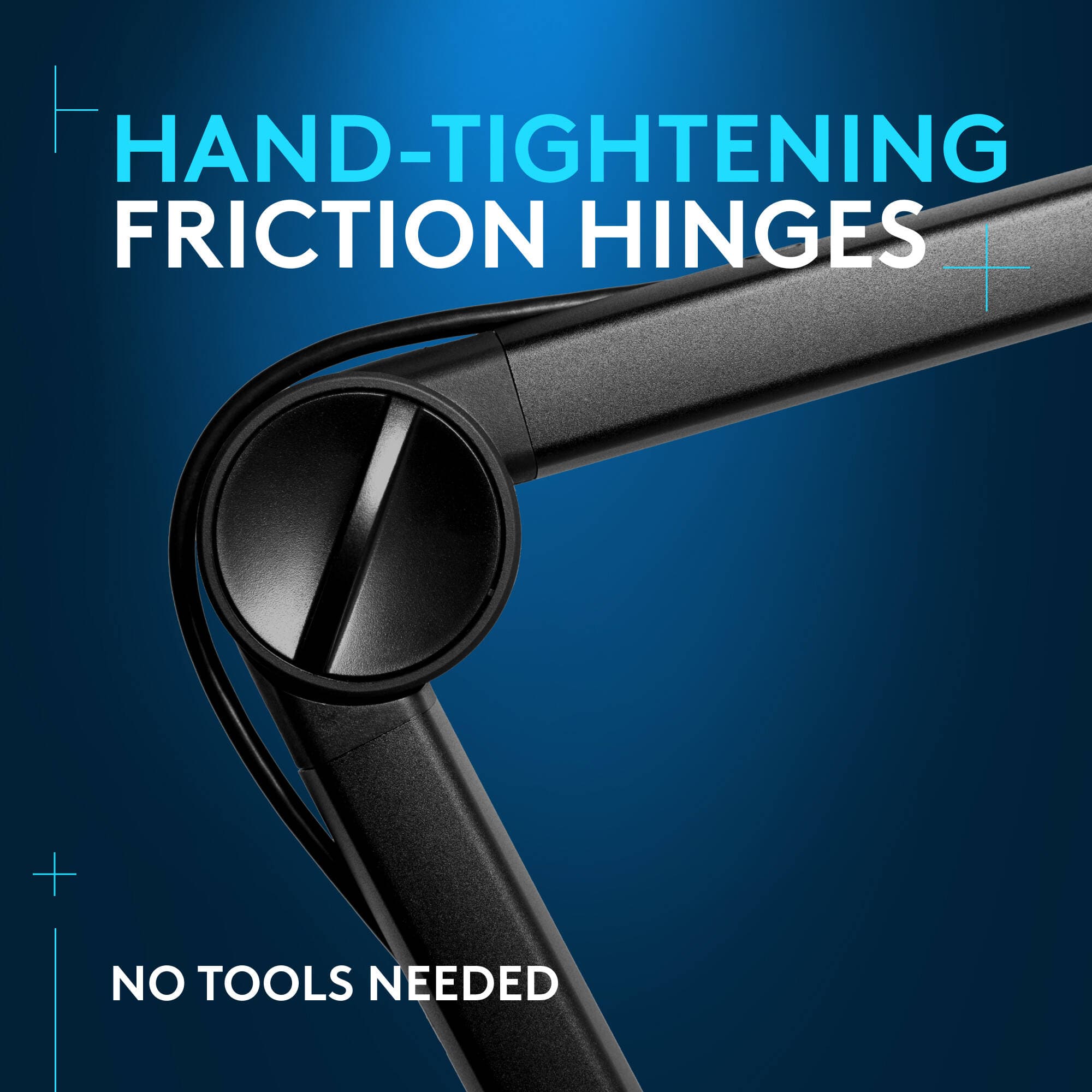 Logitech G Blue Compass black desktop microphone boom arm with cable management