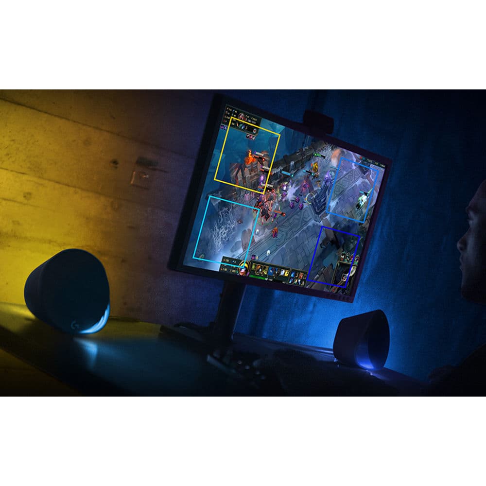 Logitech G560 PC Gaming Speakers with RGB lighting and desktop audio