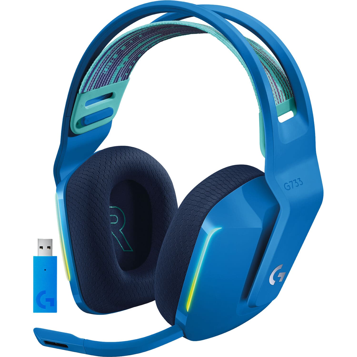 Logitech G733 LIGHTSPEED Wireless Gaming Headset, Blue | Wireless