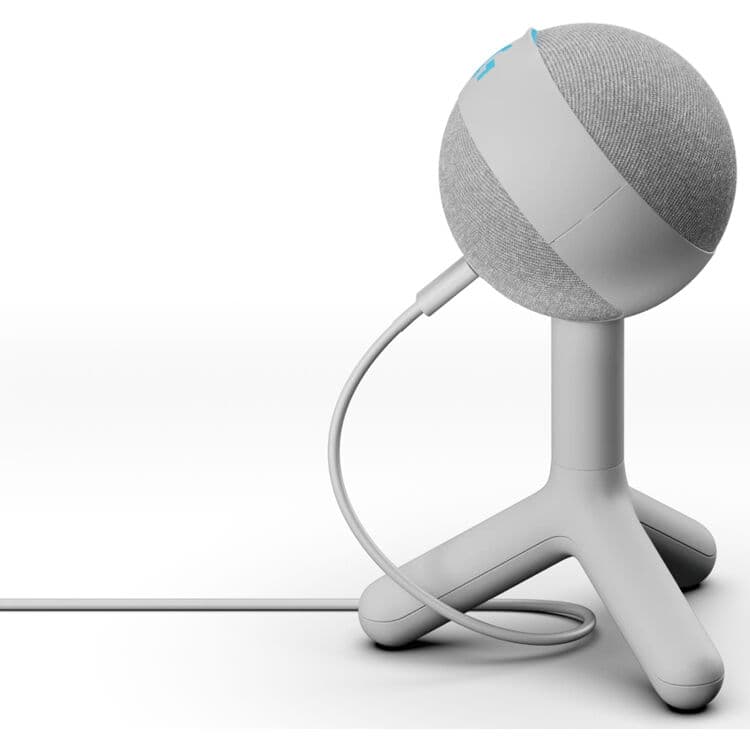 Logitech Yeti Orb RGB gaming microphone with white finish and LIGHTSYNC lighting