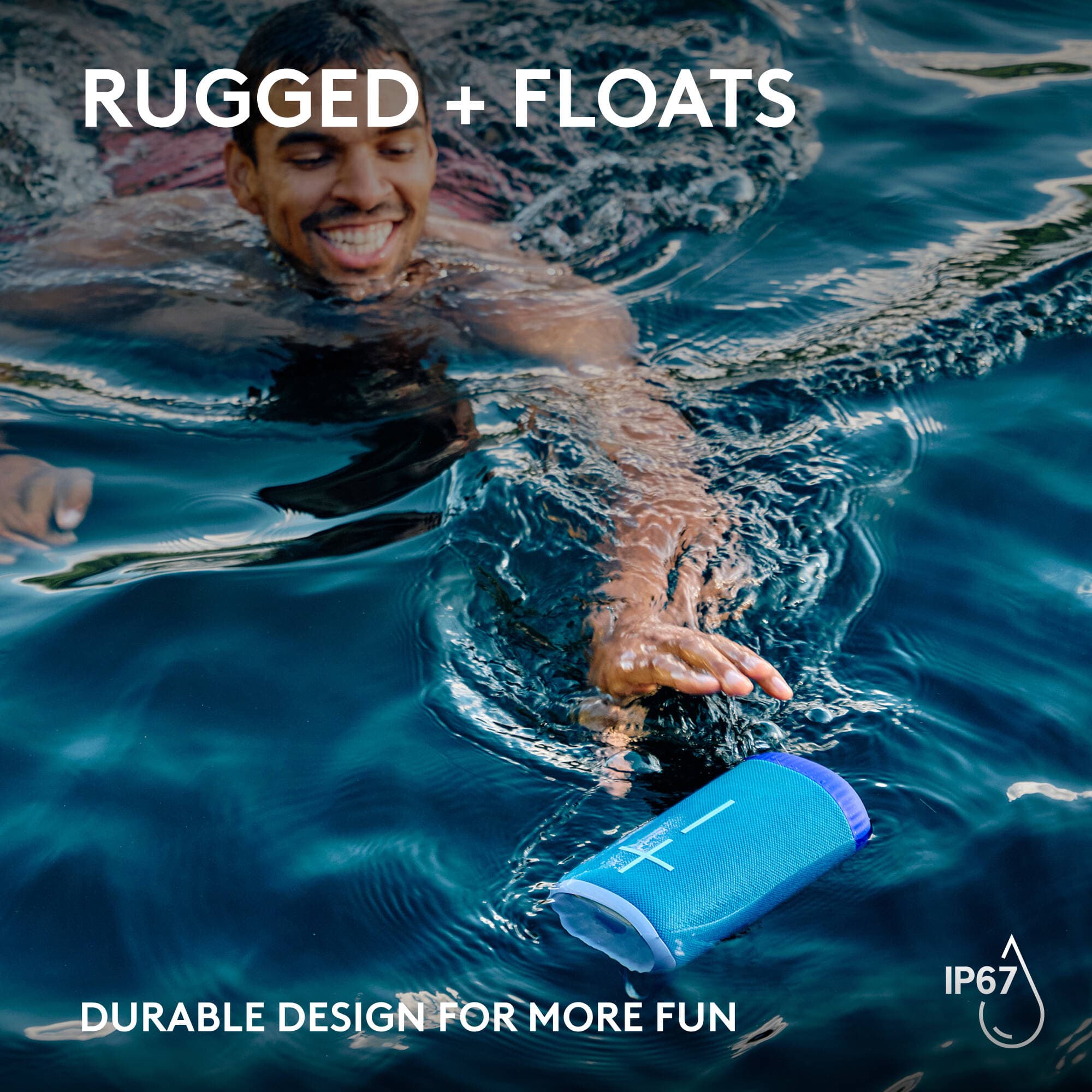 Black UE EVERBOOM portable Bluetooth speaker with rugged outdoor-ready design