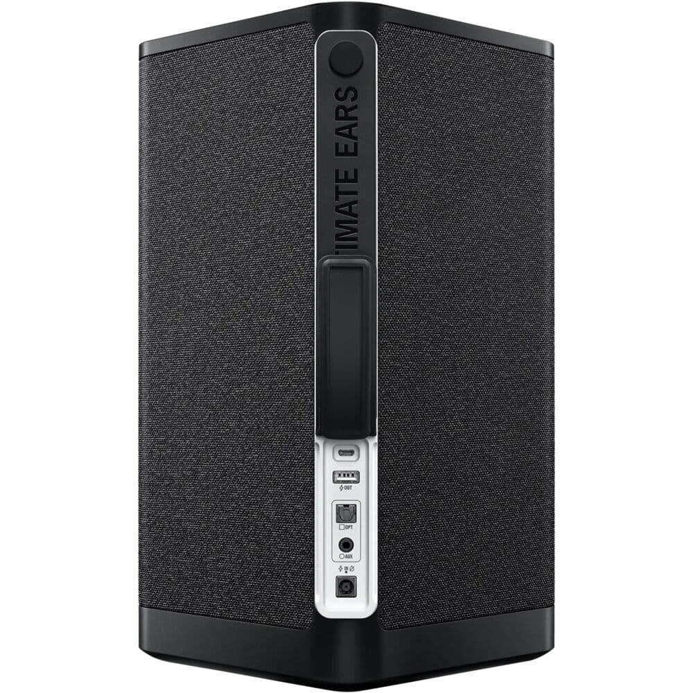 Ultimate Ears HYPERBOOM portable Bluetooth speaker in black with big bass and IPX4 water resistance