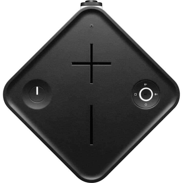 Ultimate Ears HYPERBOOM portable Bluetooth speaker in black with big bass and IPX4 water resistance