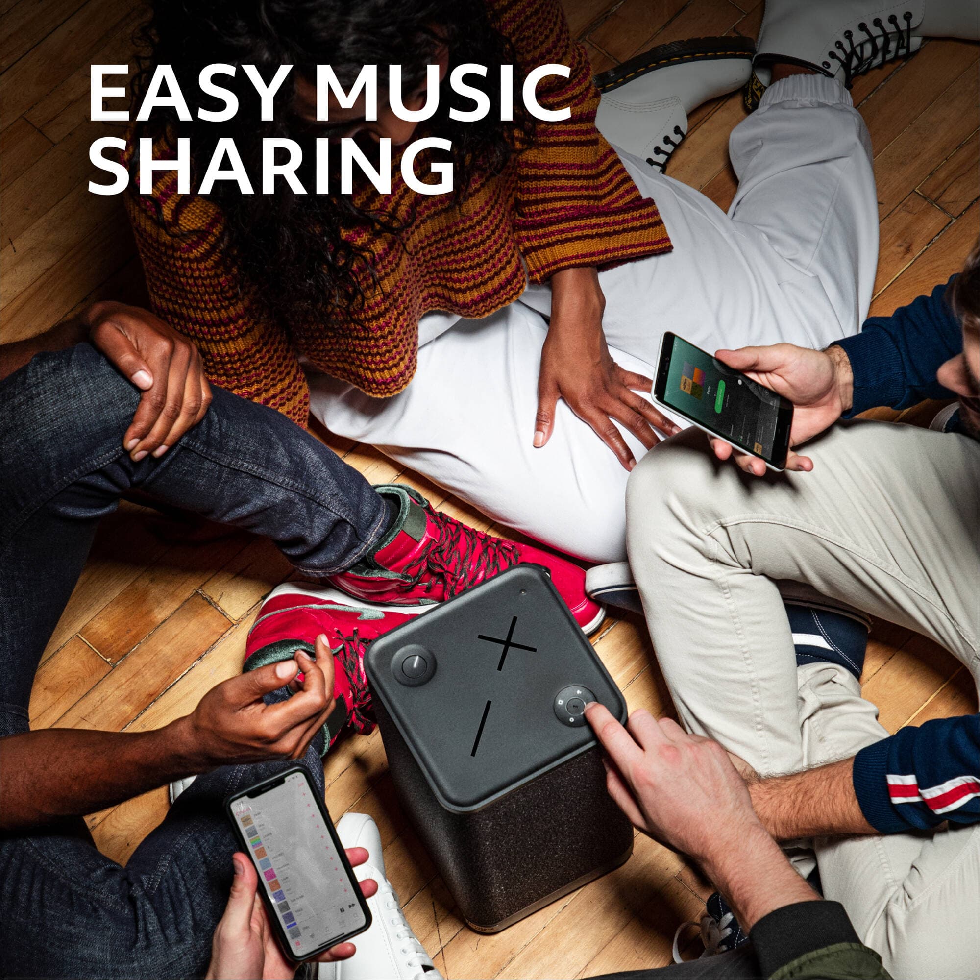 Ultimate Ears HYPERBOOM portable Bluetooth speaker in black with big bass and IPX4 water resistance