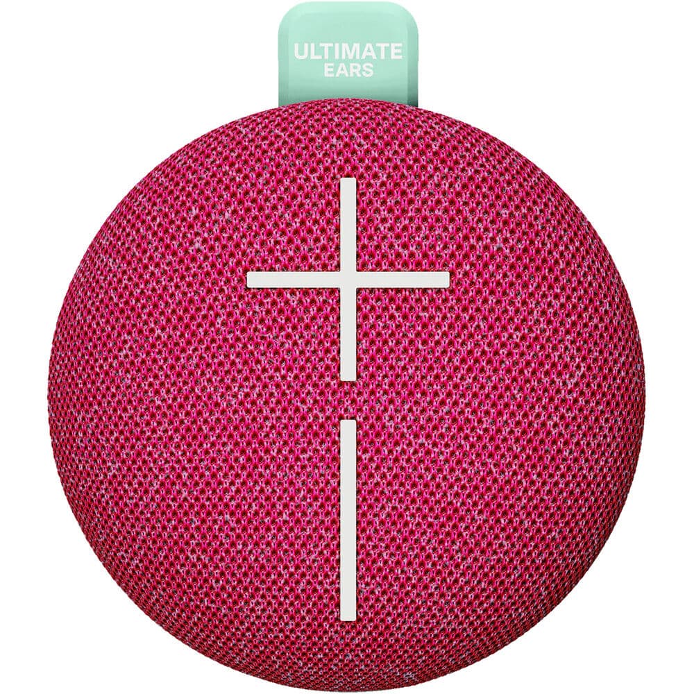 UE Mini Roll Pink compact portable speaker with hookable strap