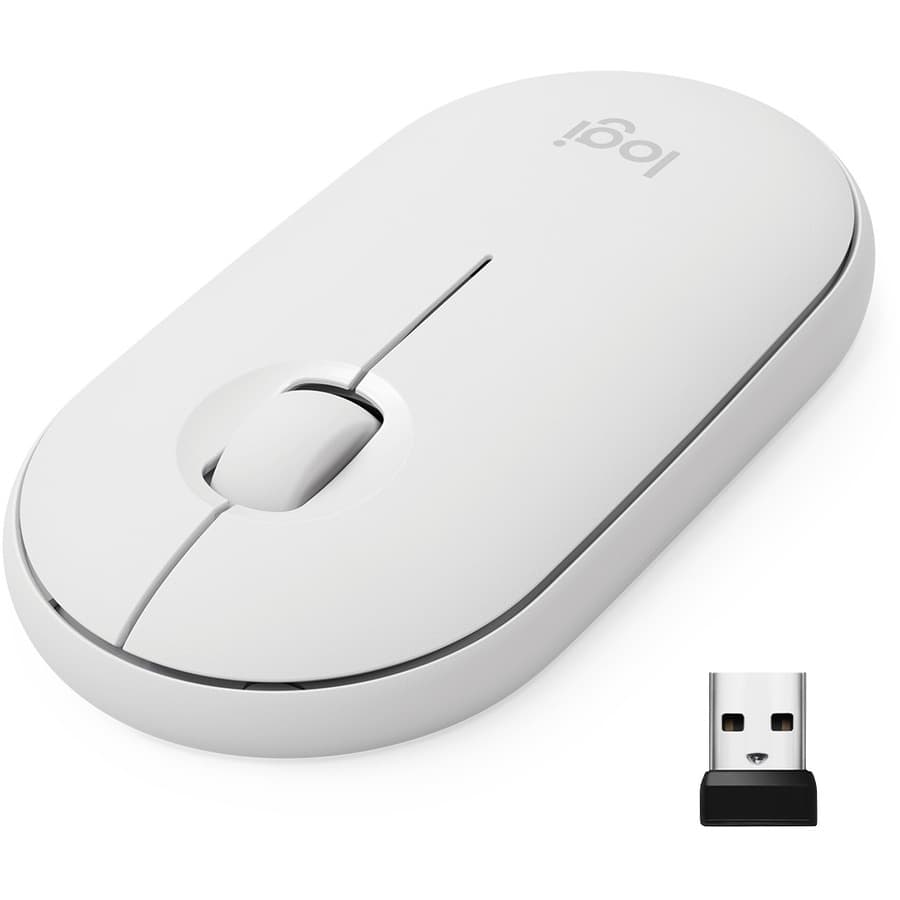 Logitech Pebble M350 Wireless Mouse — Bluetooth & 2.4 GHz USB, 1,000 dpi | Slim, Silent