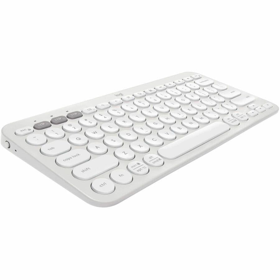 Logitech K380 Wireless Pebble 2 KB-Whte | Bluetooth, Compact Keyboard