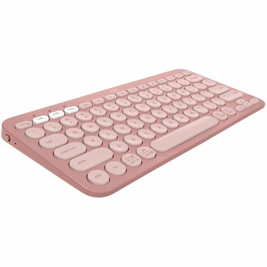 Logitech K380 Pebble Keys 2 Rose Wireless Keyboard | Bluetooth, Compact