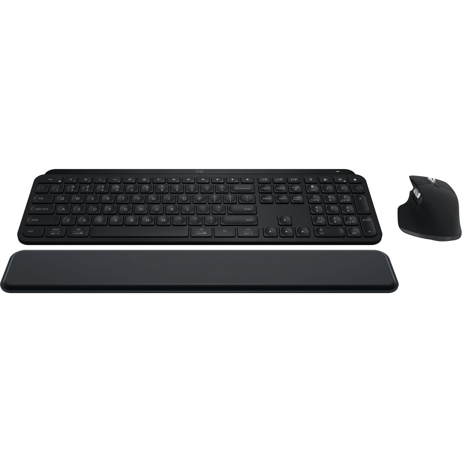 Logitech MX Keys S Combo, Black | Wireless Keyboard Mouse Set, Premium