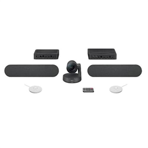Logitech Rally Plus System w/ White Mics | Large Room VC, Enterprise