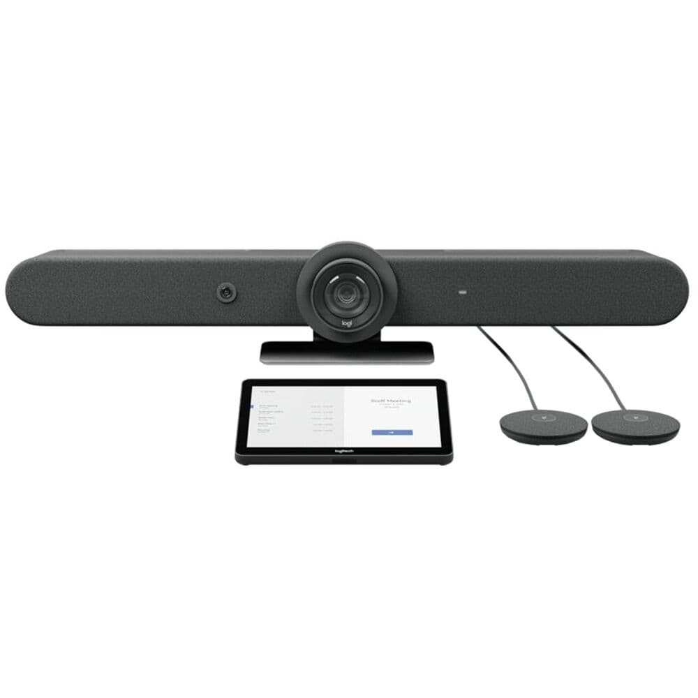 Logitech RallyBar + Tap Cat5e + Mic Pods Bundle | Conference Room